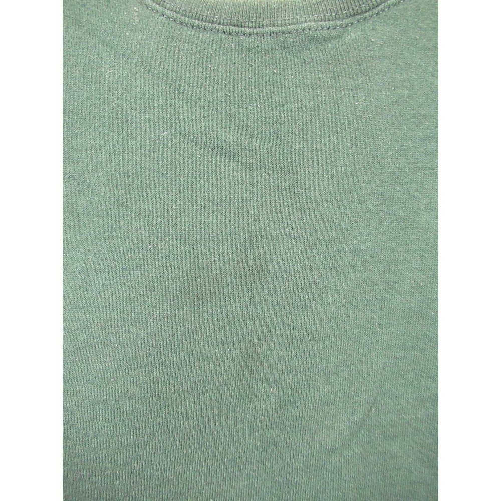 Vtg Fruit of the Loom Heavyweight Crewneck Sweatshirt Men L Green Plain Blank - Picture 3 of 4